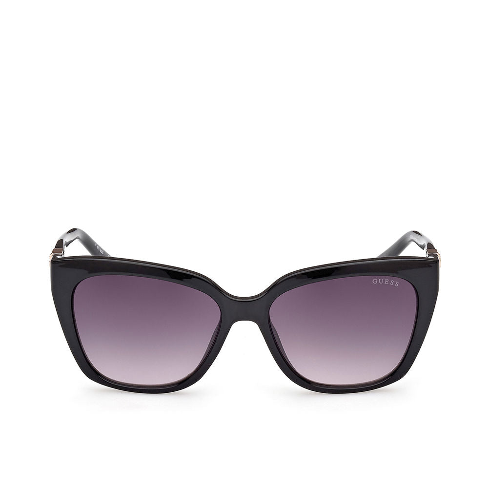 Square black acetate sunglasses with smoked gradient lenses, 55mm lenses, 140mm temples