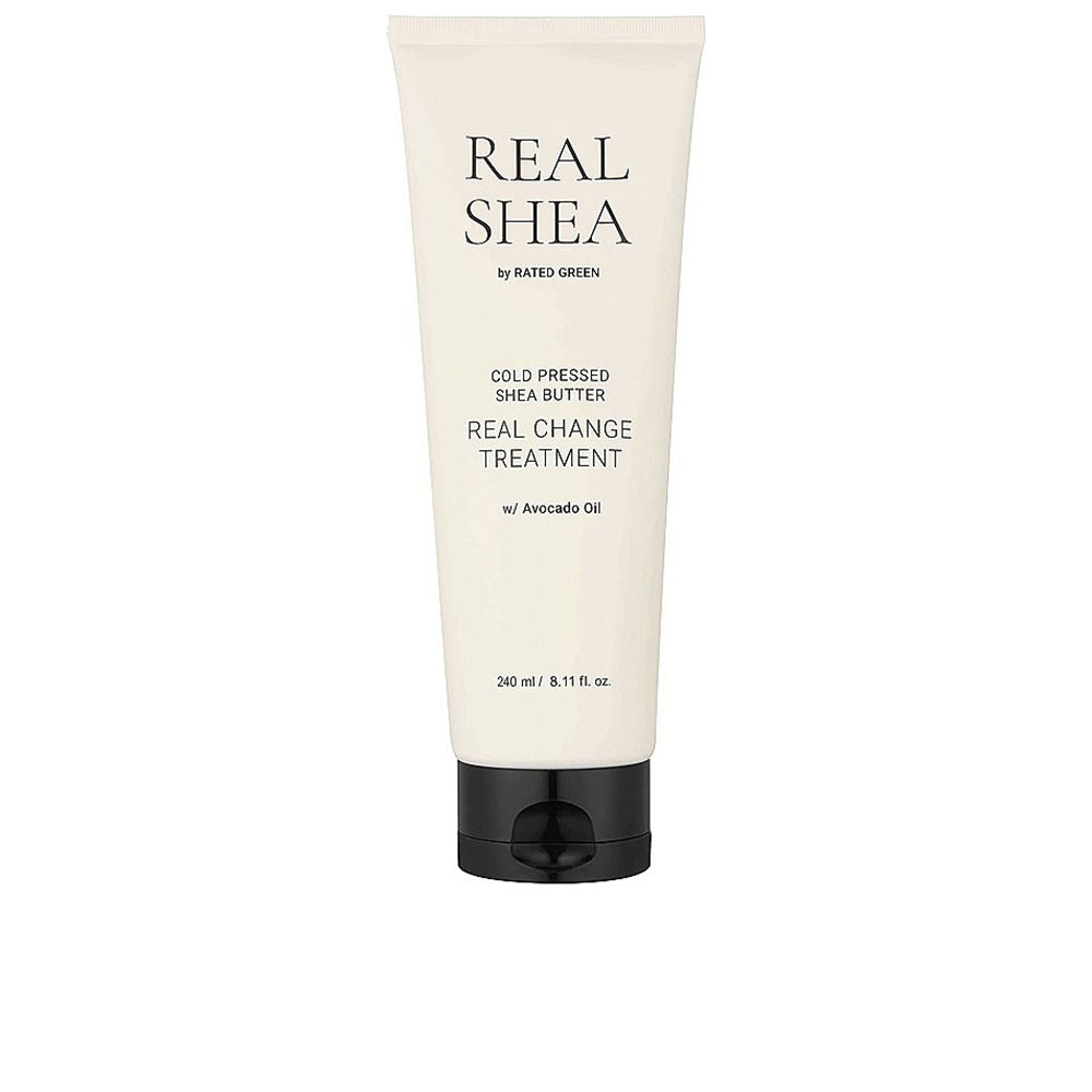 240 ml jar of shea and avocado hair treatment for damaged, coloured hair