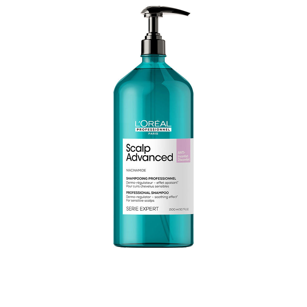 Tall 1.5 L pump bottle of Sensi Balance soothing shampoo for sensitive scalp, Unisex