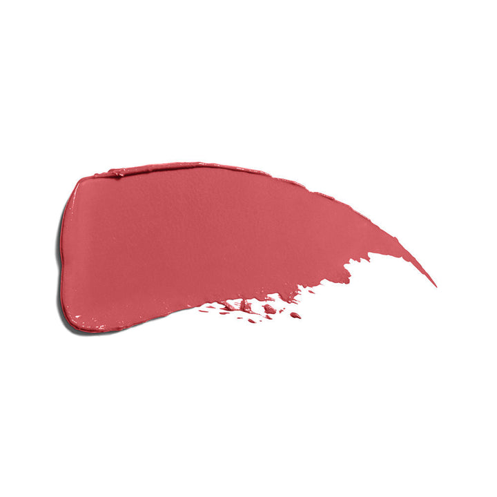 Slim bullet lipstick in muted red, contoured applicator visible, 3.3 g tube