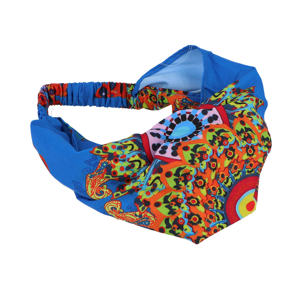 Boho Inca-patterned baby bandana with soft elastic, unisex and breathable