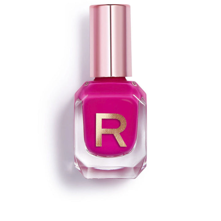 10 ml bottle of high-gloss cream nail polish with wide applicator brush