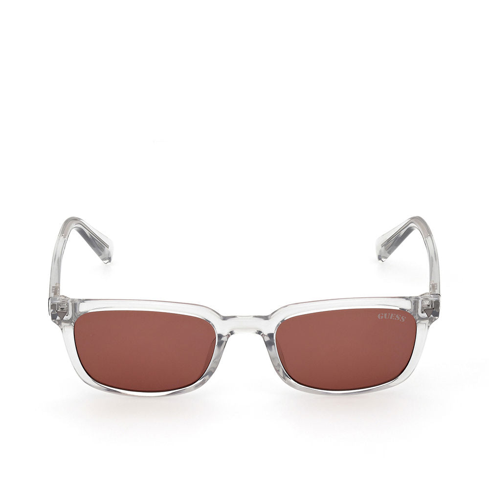 Unisex rectangular grey injected-frame sunglasses with brown lenses, 50mm lenses, 19mm bridge