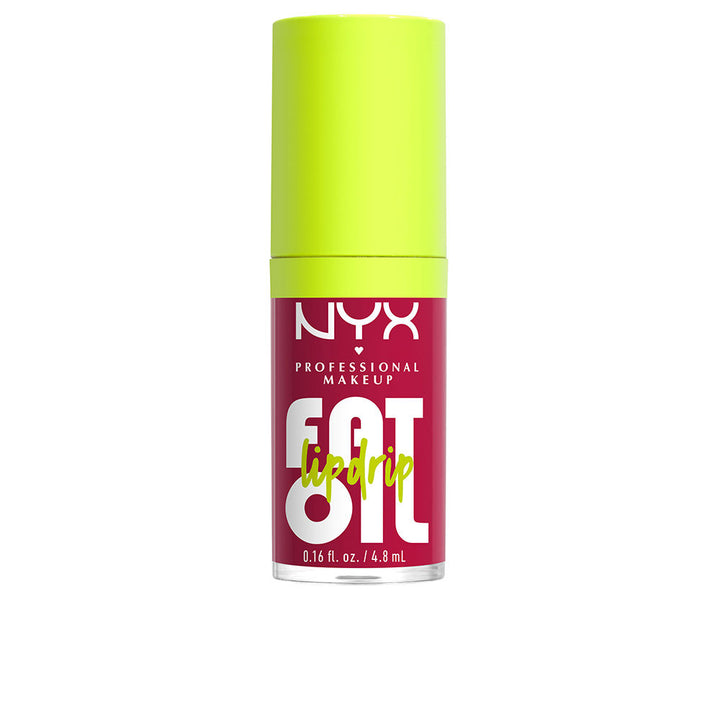 Tube of glossy rose lip oil, 4.8 ml, high-shine finish