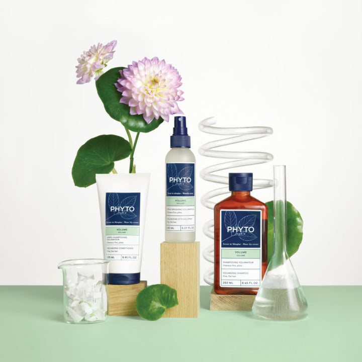250 ml unisex volumising shampoo bottle with water lily and mallow extracts