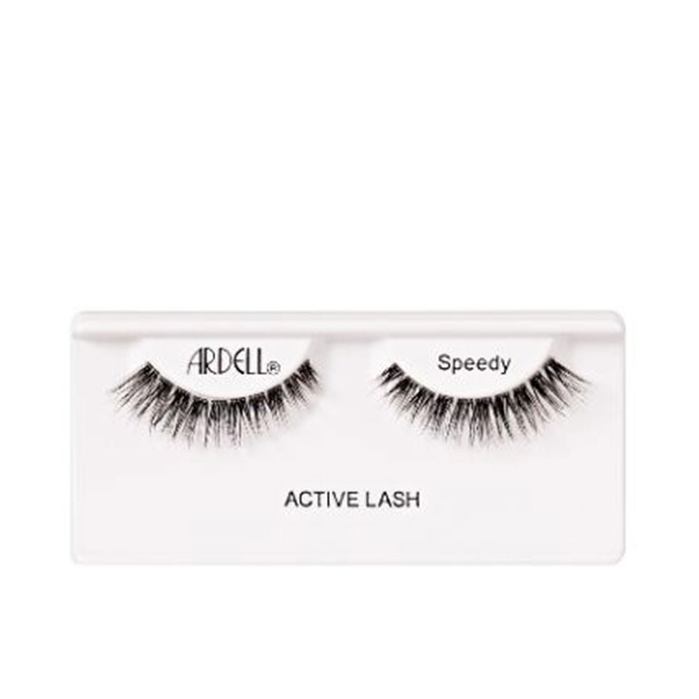 Tray of short faux-mink individual lashes in assorted thicknesses, single-unit packaging