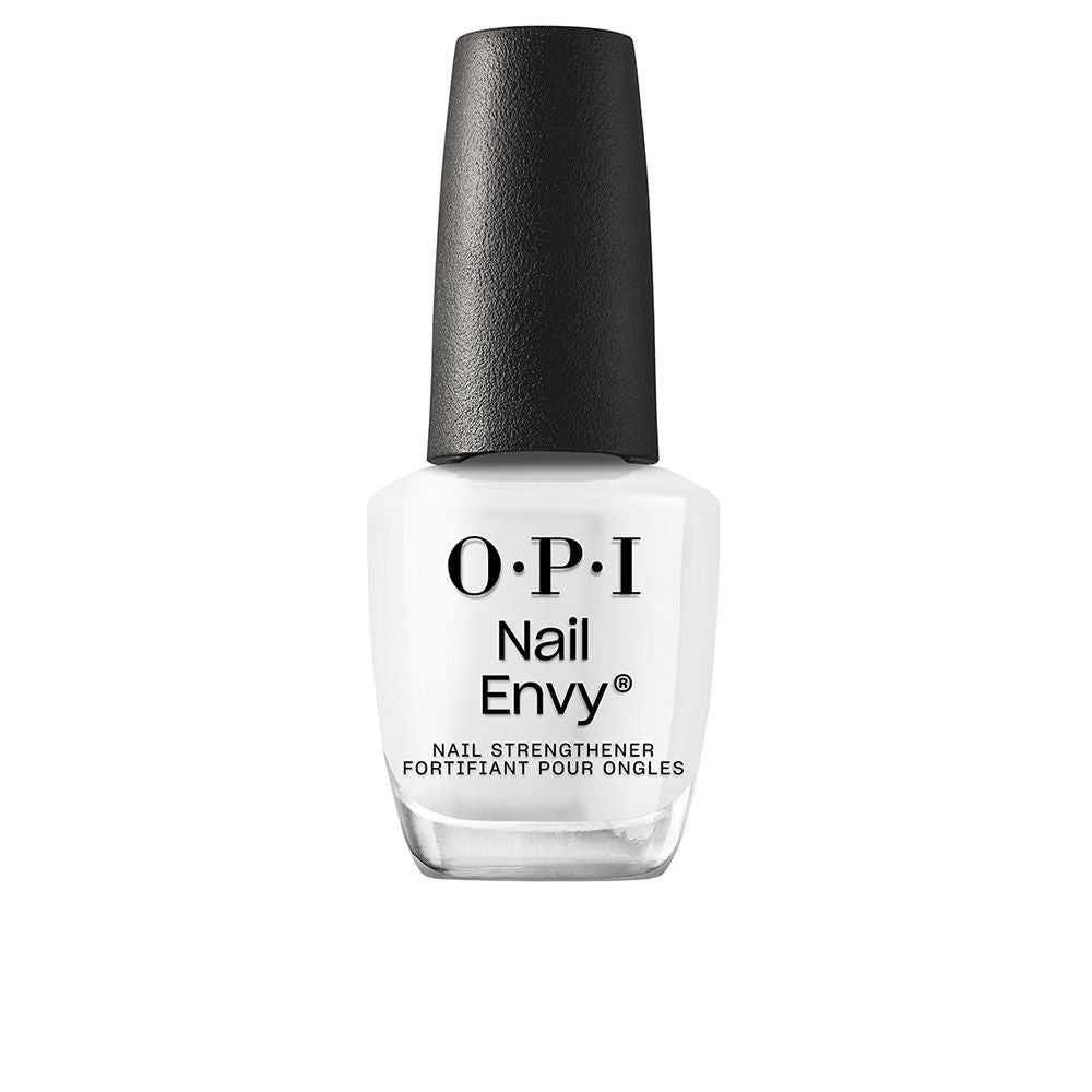 15 ml bottle of strengthening nail treatment polish, white label, glossy finish