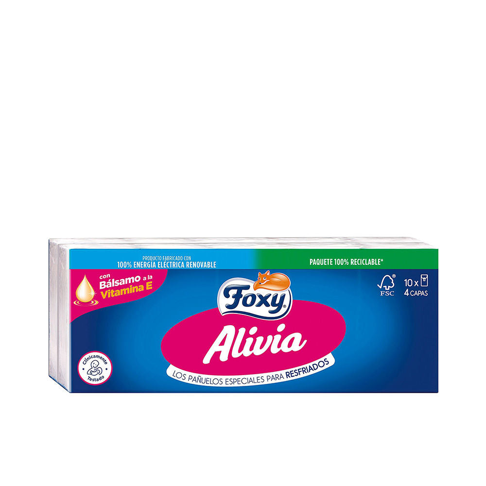 Box of four-layer Foxy balm-infused tissues for soothing nasal care