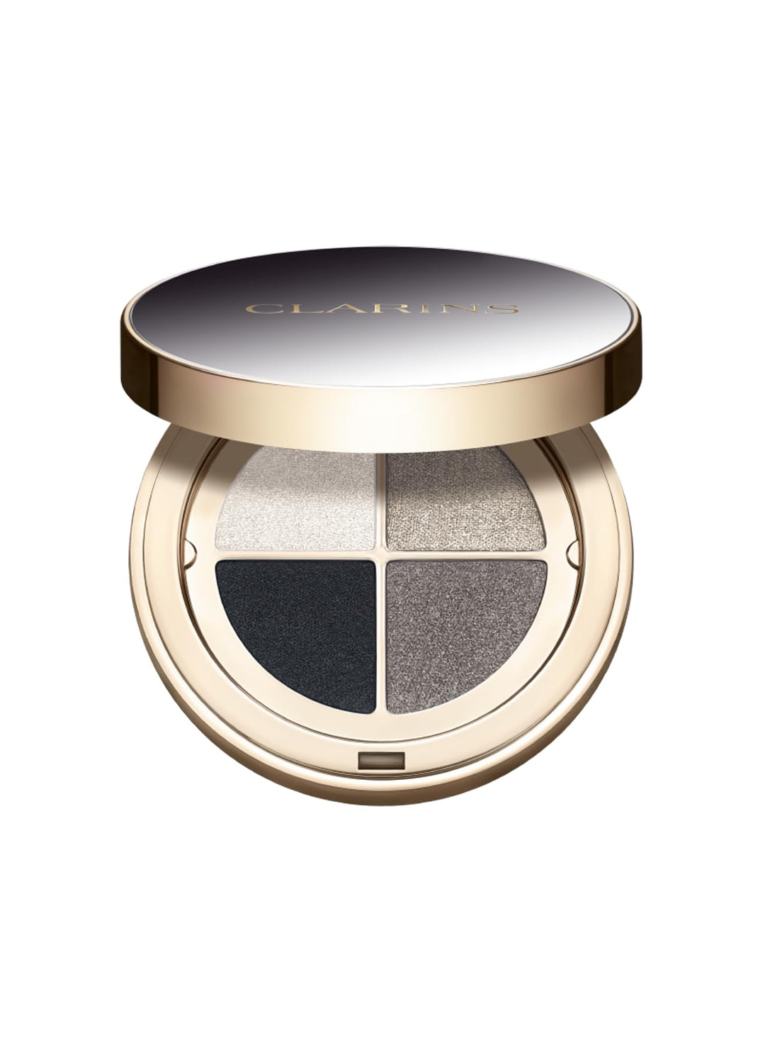Compact quad eyeshadow with four neutral to deep shades and integrated pre-base, 4.2 g, Unisex