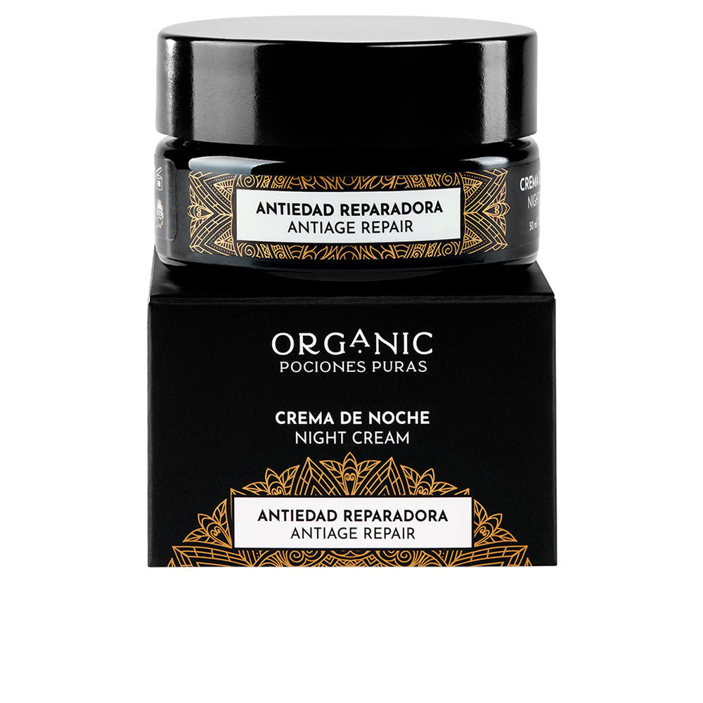 50 ml jar of botanical night cream for Women, creamy texture, label highlighting bio‑retinol