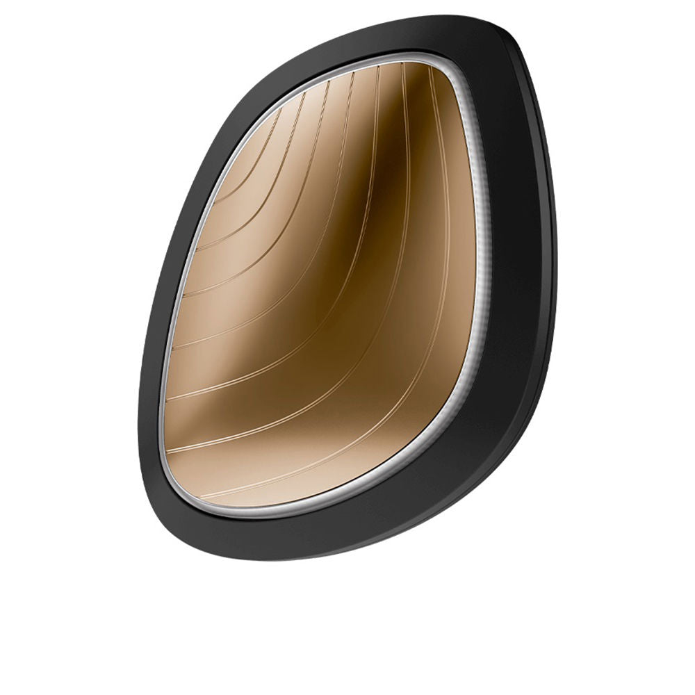 Gold-tone sonic face mask with eye and nose contours, app‑guided Unisex facial device