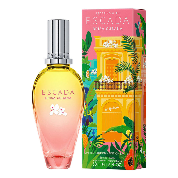 30 ml ombré orange glass bottle, citrus‑mint fragrance for Women