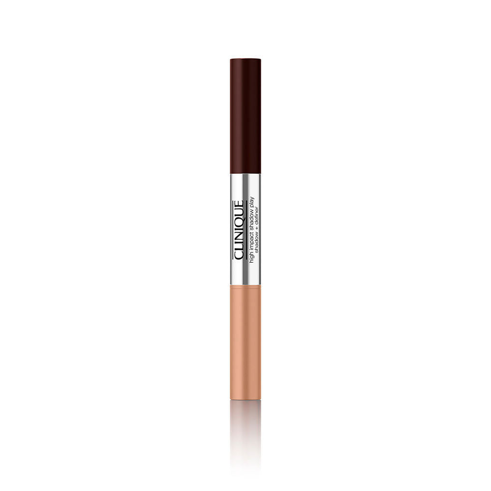 Dual-ended eye shadow stick in café-au-lait; cream and powder tips visible