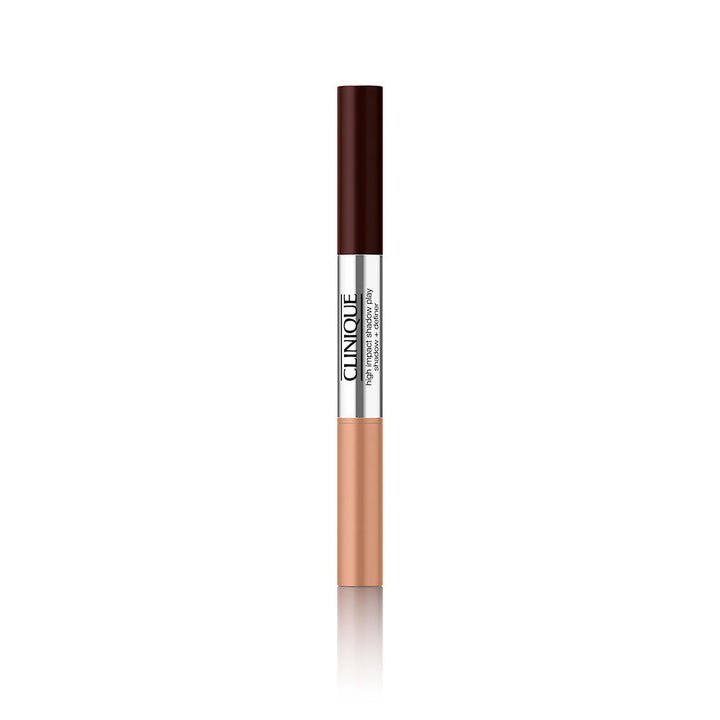Dual-ended eye shadow stick in café-au-lait; cream and powder tips visible