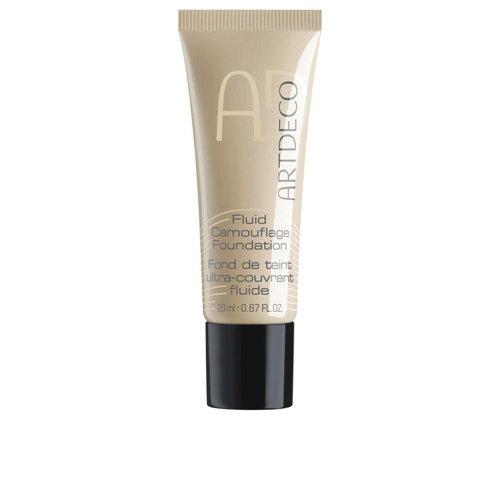 20 ml tube of Fluid Camouflage matte cream foundation, shade 15 Neutral Sand
