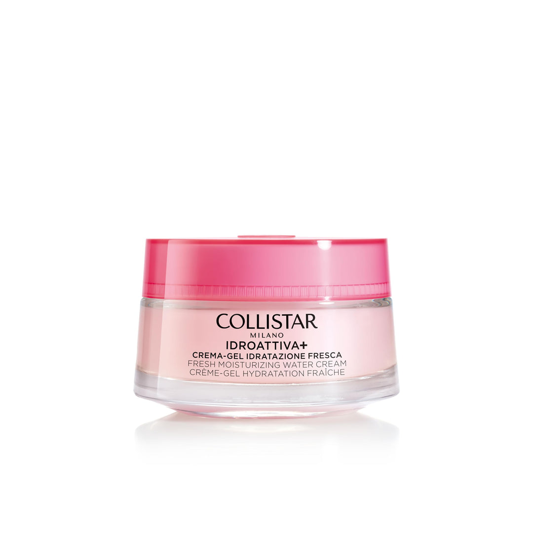 Collistar Idroattiva+ lightweight gel‑cream jar for face and neck hydration