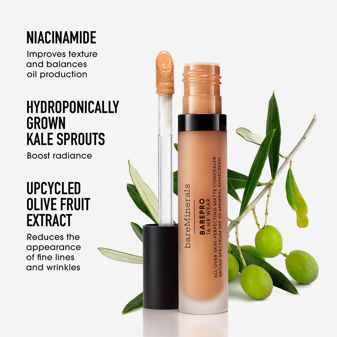 Tube of Bare Minerals matte concealer with lightweight, full-coverage formula