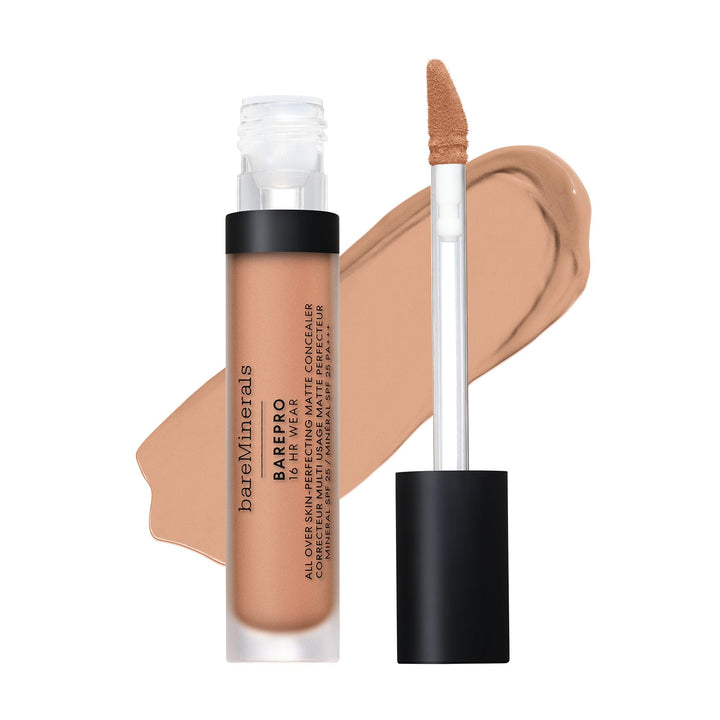 Tube of full-coverage mineral concealer, matte finish, SPF 25, 7.5 ml