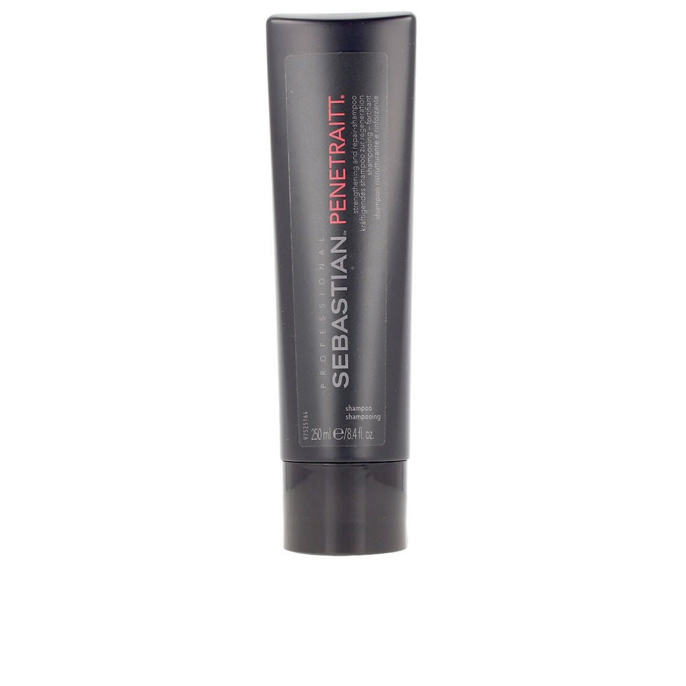 250 ml bottle of repair shampoo for damaged hair, white bottle with simple label