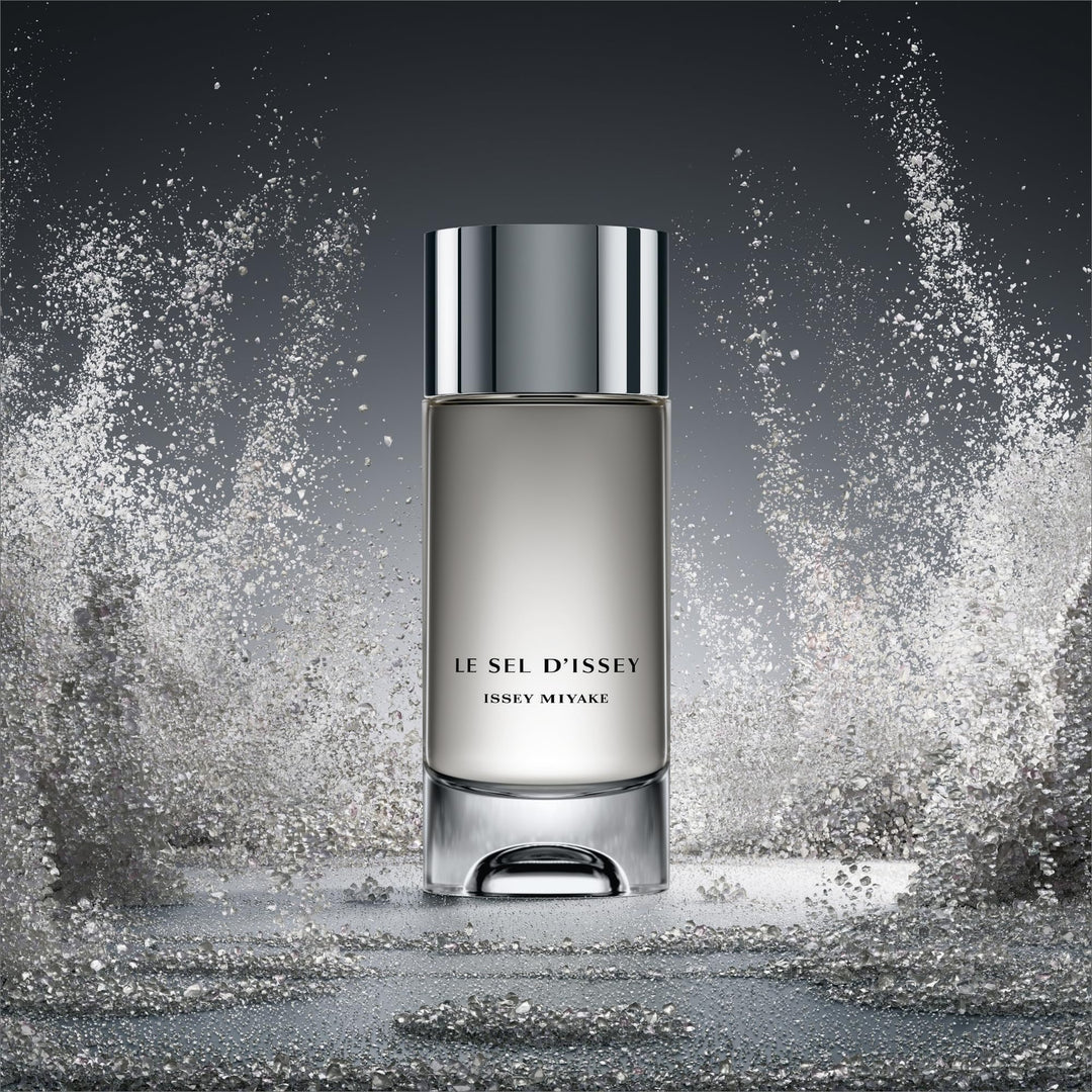 50 ml frosted glass perfume bottle, light grey liquid, hemispherical base