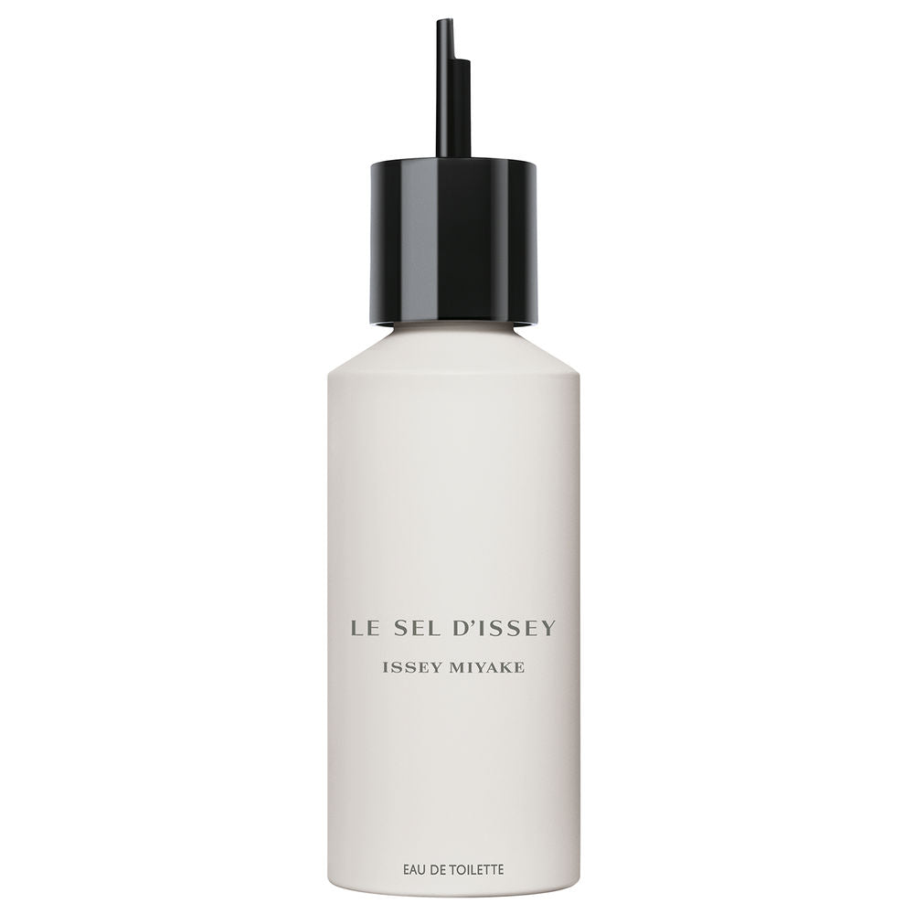 Clear grey-tinted refillable bottle with hemispherical base, 150 ml, aquatic woody scent
