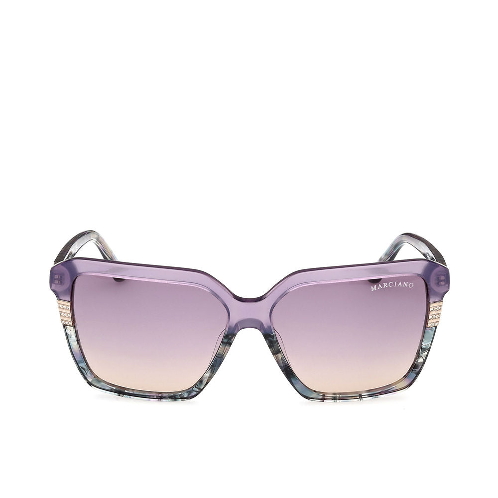 Square acetate sunglasses, 58 mm lenses, 14 mm bridge, 140 mm temples, pink/havana tones