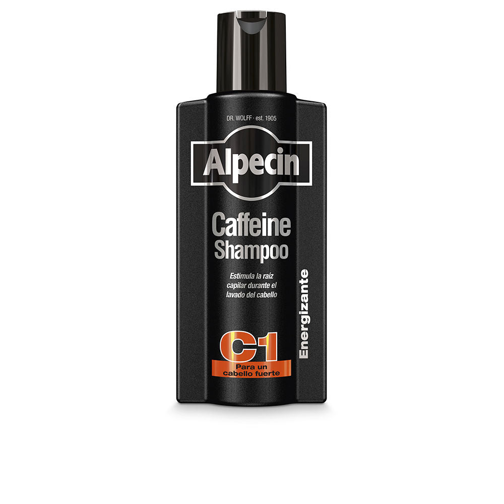 Black edition shampoo bottle, 375 ml, caffeine and zinc anti‑hair loss formula