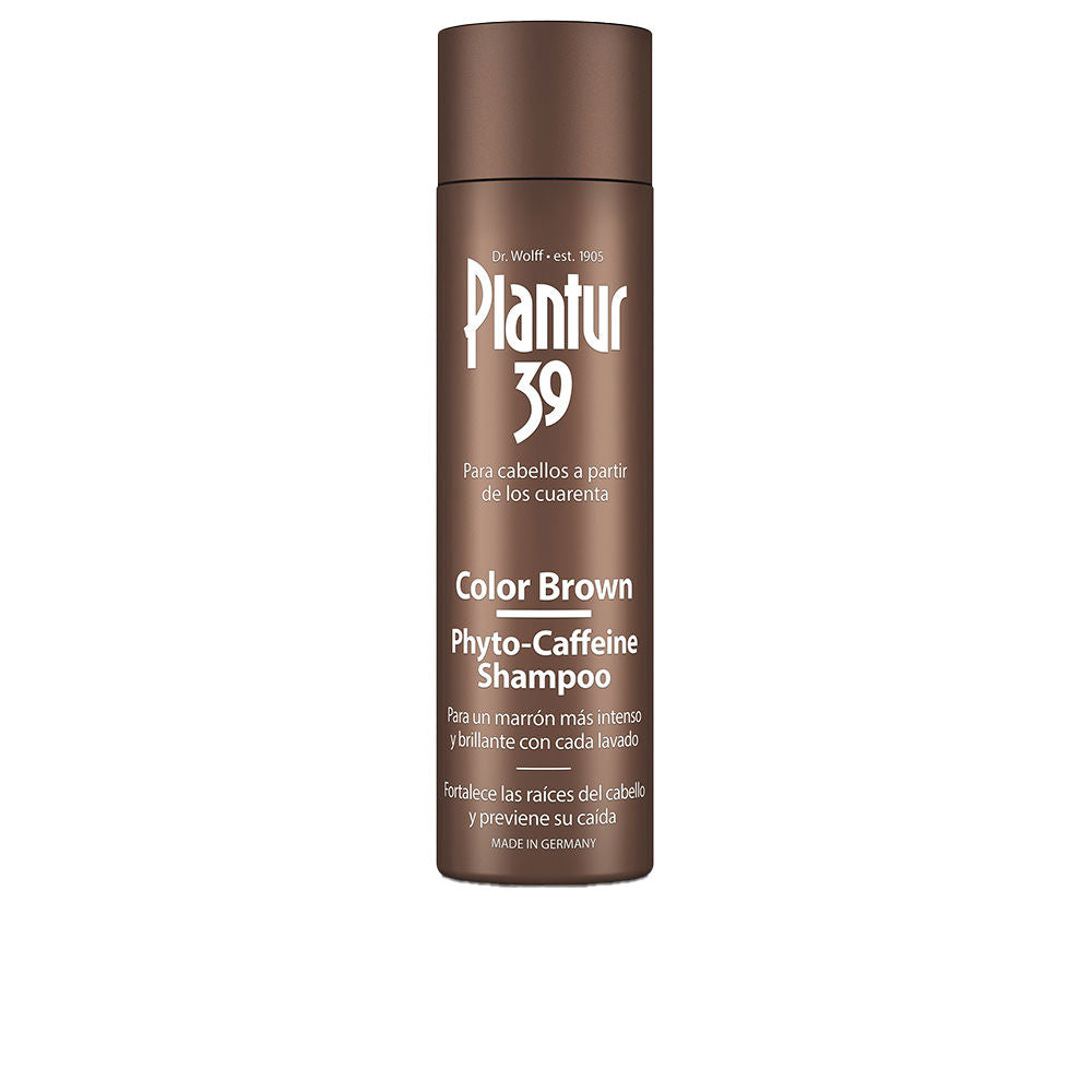 250 ml brown-toned caffeine shampoo bottle for Women, salon-style packaging