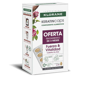 Bottle of 30 keratin and quinine hair-strengthening capsules, unisex supplement