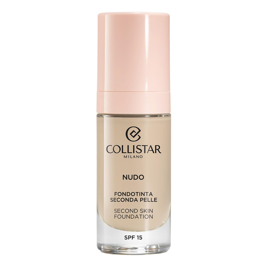 Bottle of Collistar NUDO Second Skin lightweight radiant foundation