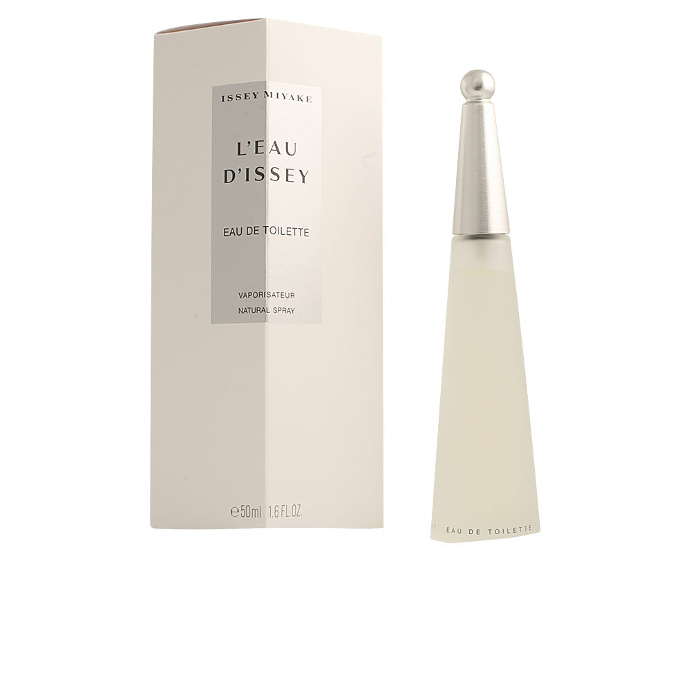 Glass bottle of aquatic floral eau de toilette, 50 ml, clear liquid