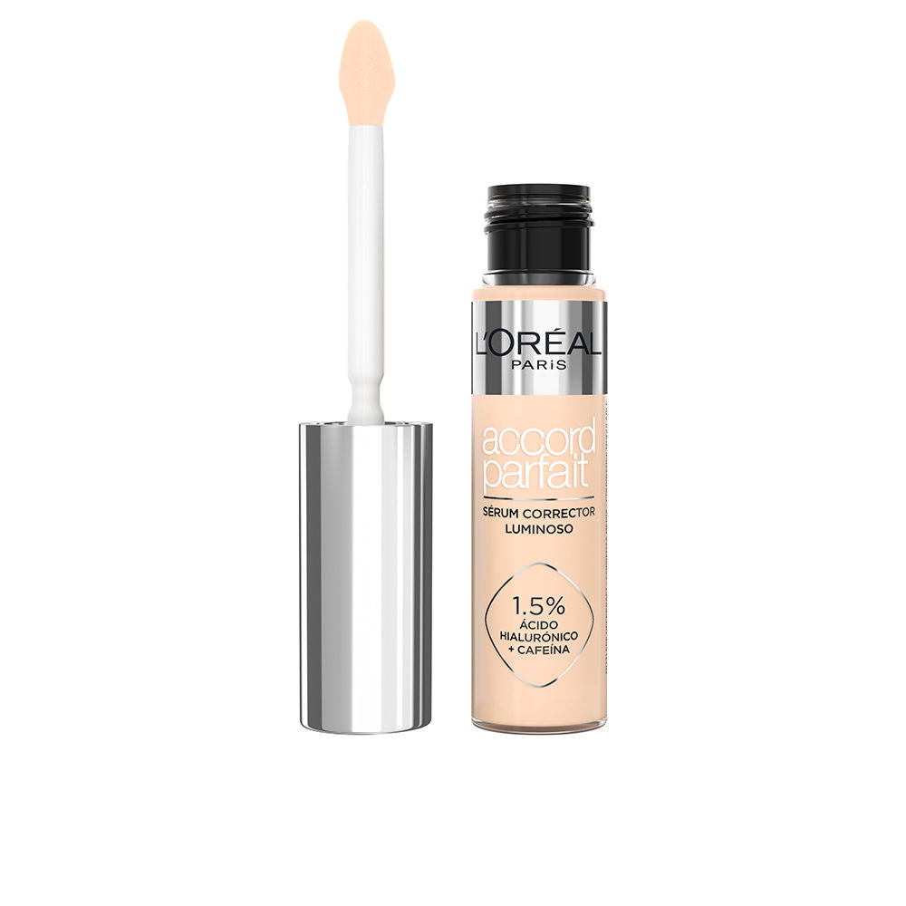 Slim tube concealer with stainless-steel applicator, 11 ml, light-refining shade