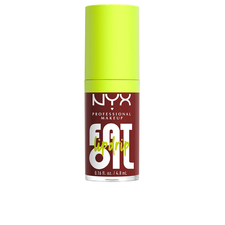 Slim lip oil tube, brown‑red tint, glossy finish, 4.8 ml
