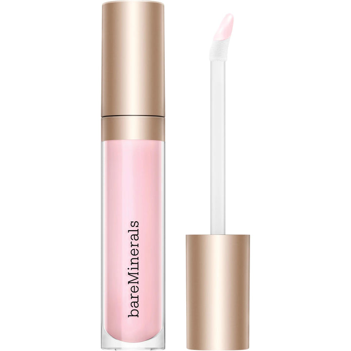 4 ml sheer glossy lip balm in clear tube, hydrating fruit‑oil formula