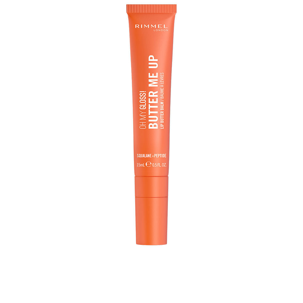 Glossy coral lip butter balm in slim stick, 1 unit, sheer finish