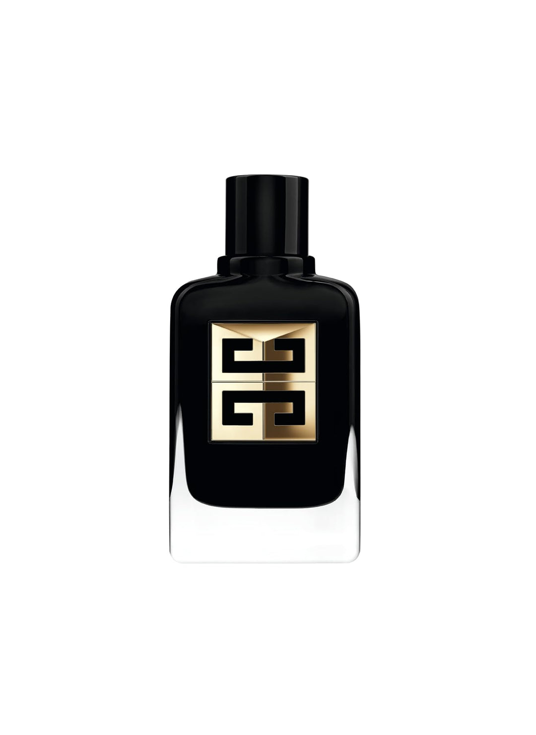 Givenchy Gentleman Society Ambrée bottle: black lacquer with gold emblem, amber fragrance