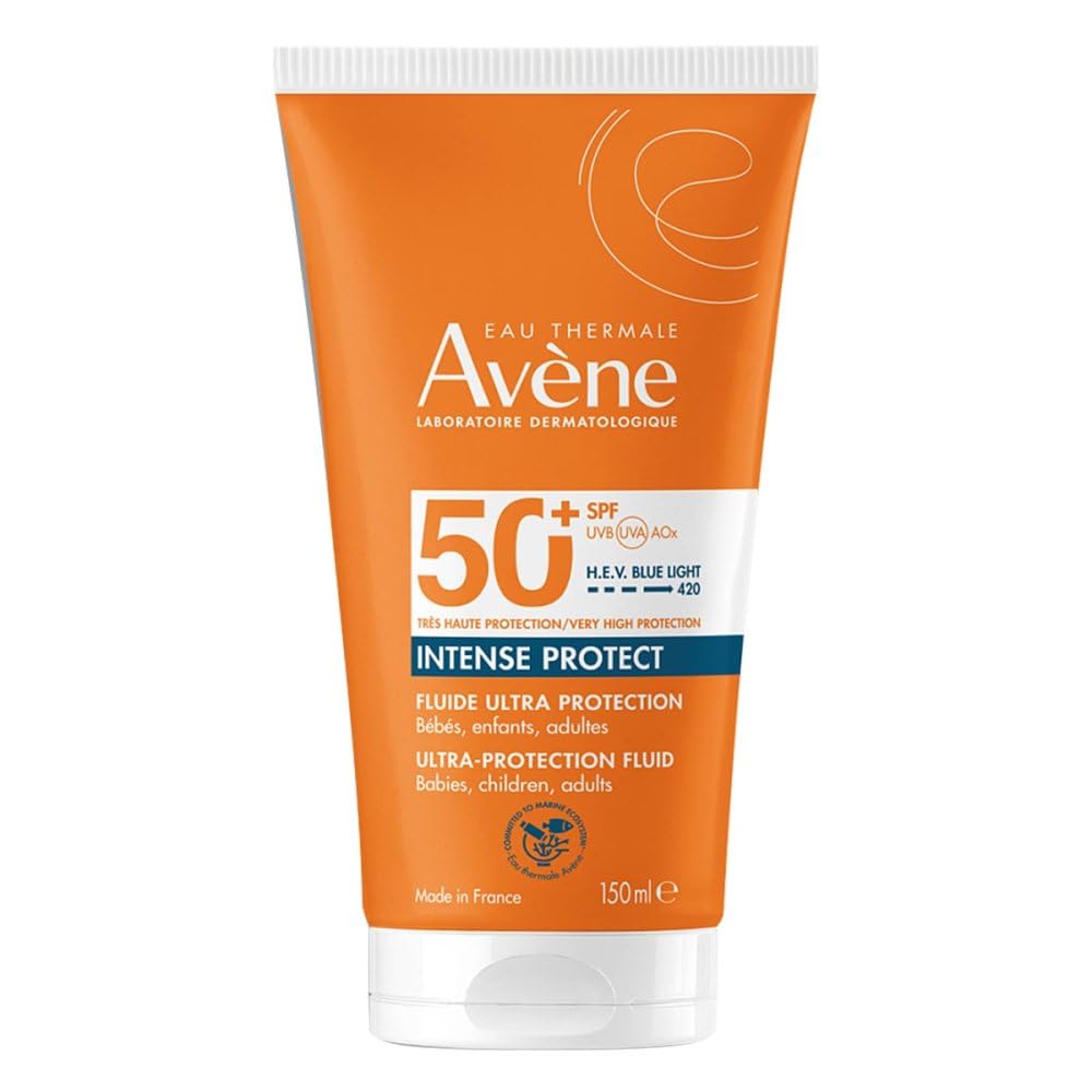 Tube of Avène Intense Protect SPF 50+ baby sunscreen, gentle high‑protection formula