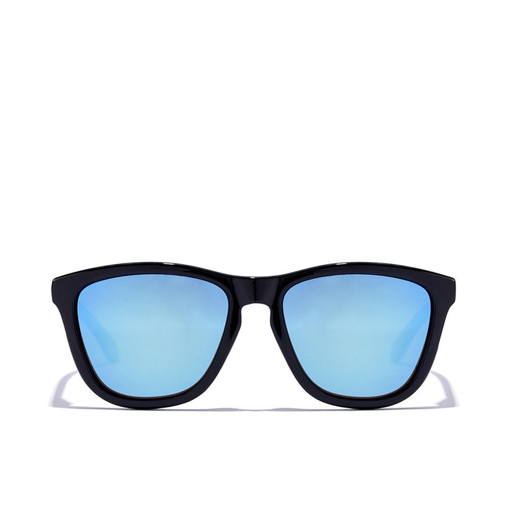 Black square unisex sunglasses with polarised lenses and TR‑90 frame