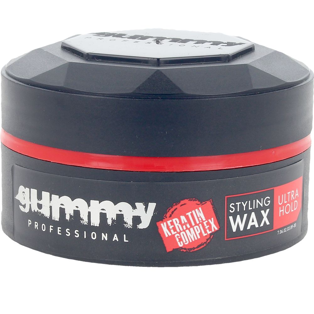 Transparent 150 ml tube of water‑based ultra hold hair wax for Man, non‑greasy