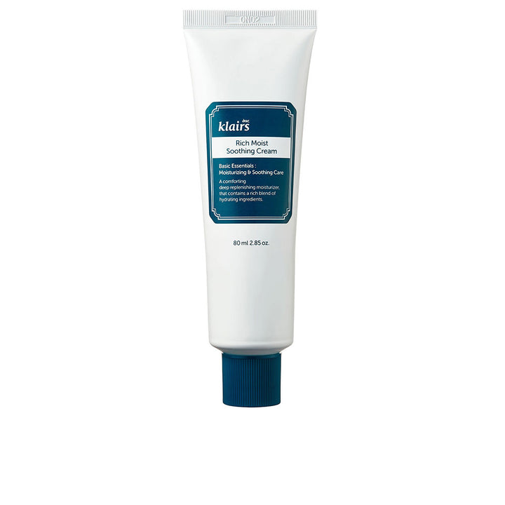 80 ml jar of creamy white replenishing face cream with botanical extract highlights