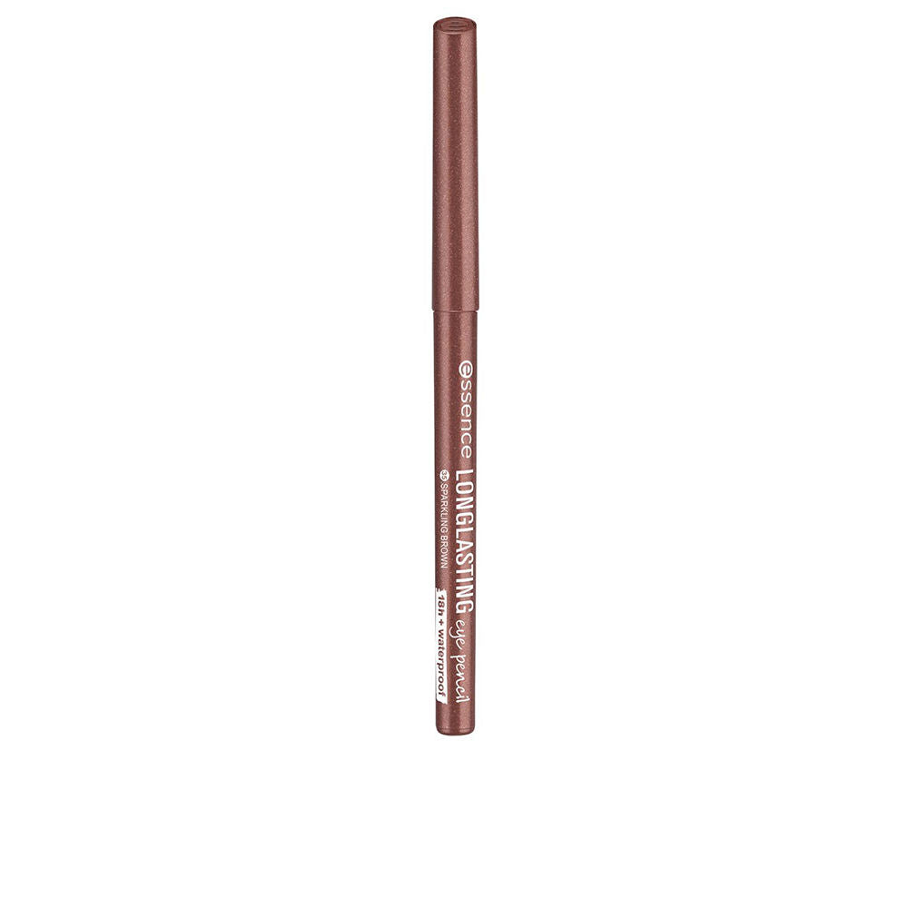 Retractable brown eye pencil, slim twist‑up stick, sparkly brown shade, 0.28 g