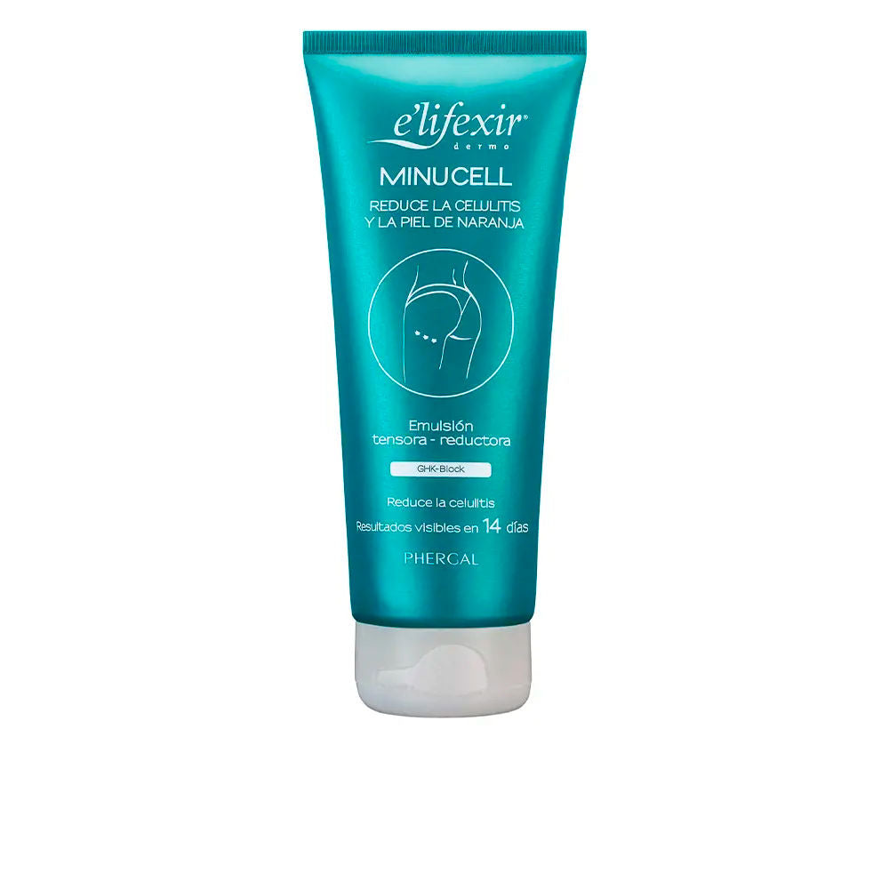 E'lifexir Teal matte plastic tube with white flip cap, printed graphics and buttocks illustration