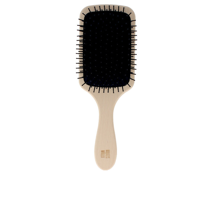 Classic cushioned-pad hairbrush with rounded-tip bristles, Unisex detangling tool
