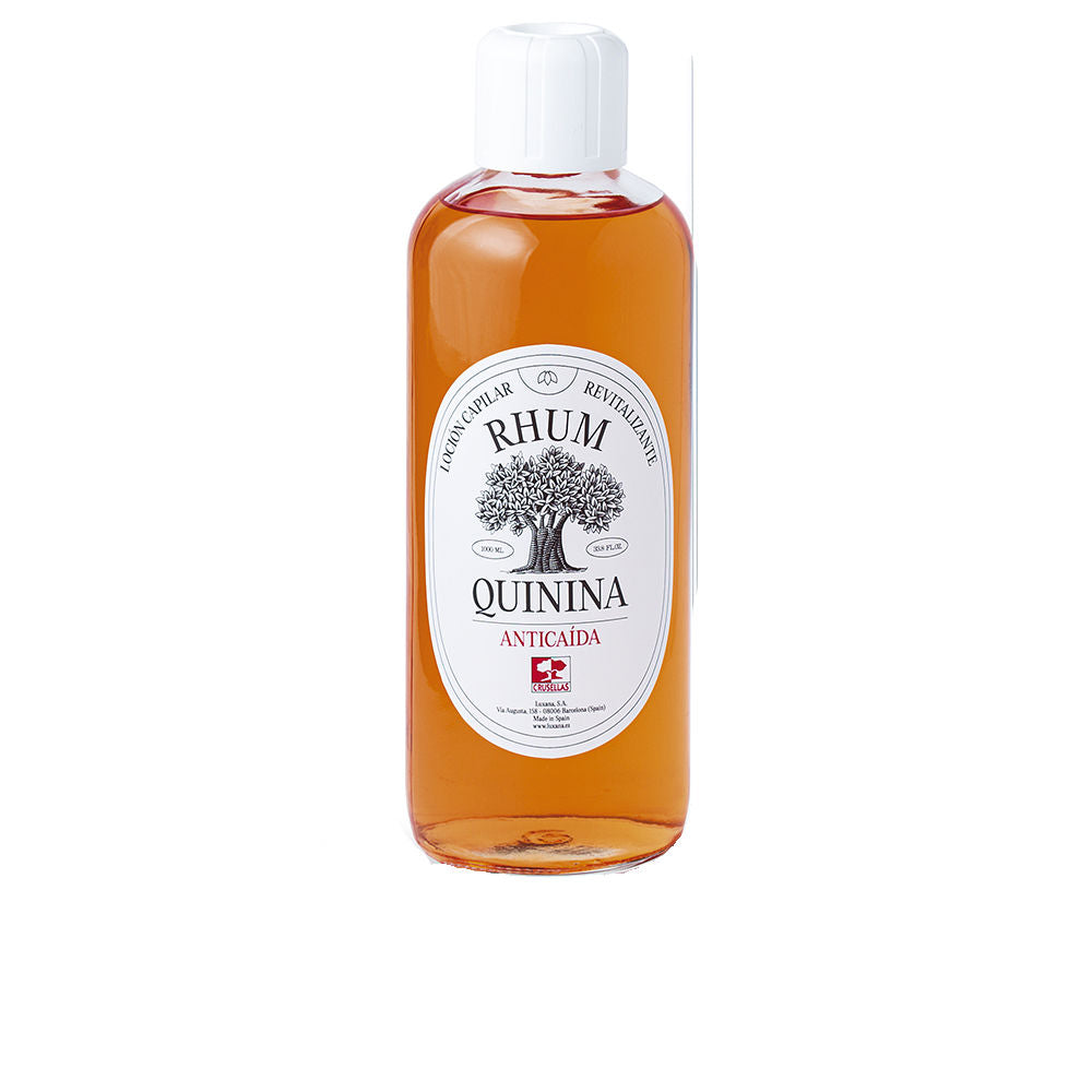 Tall bottle of quinine scalp lotion, 1000 ml, leave-in treatment for all hair types