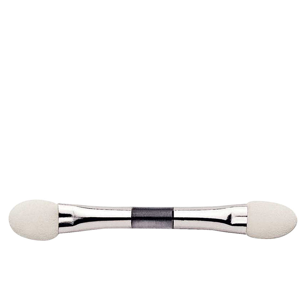 Double-ended white and silver makeup applicator with foam tips and tapered metallic handle — Artdeco