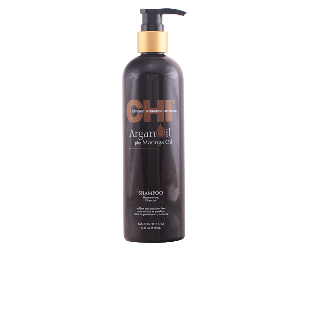 355 ml shampoo bottle — argan oil formula for dry, damaged hair, Unisex