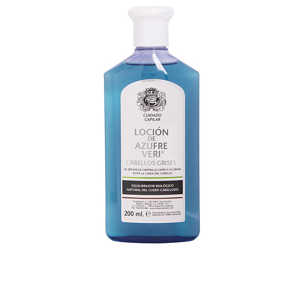 200 ml clear bottle of sulphur scalp lotion for grey hair, Unisex