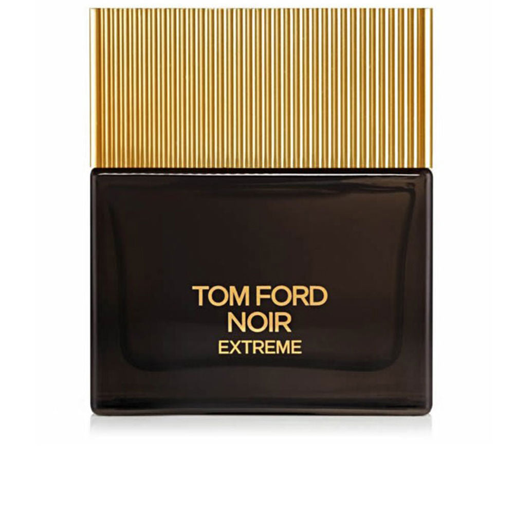 Tom Ford Noir Extreme bottle in black with gold stopper, elegant masculine fragrance