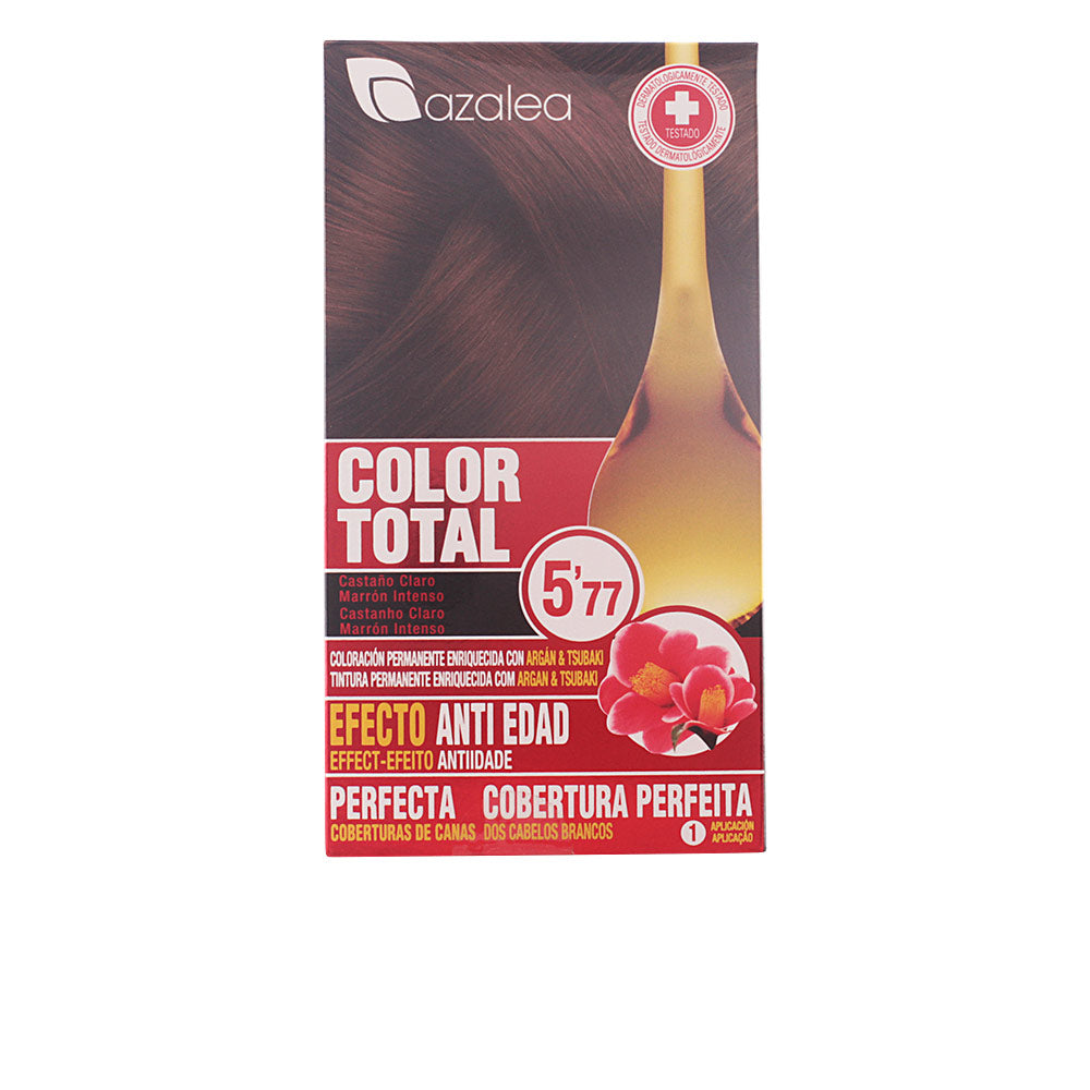 Tube of warm brown permanent cream hair colour, 1 unit, conditioned finish