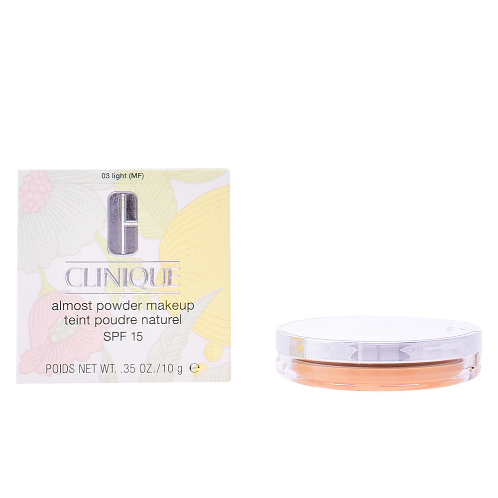 Compact Clinique Almost Powder Makeup with mini brush and neutral powder shade